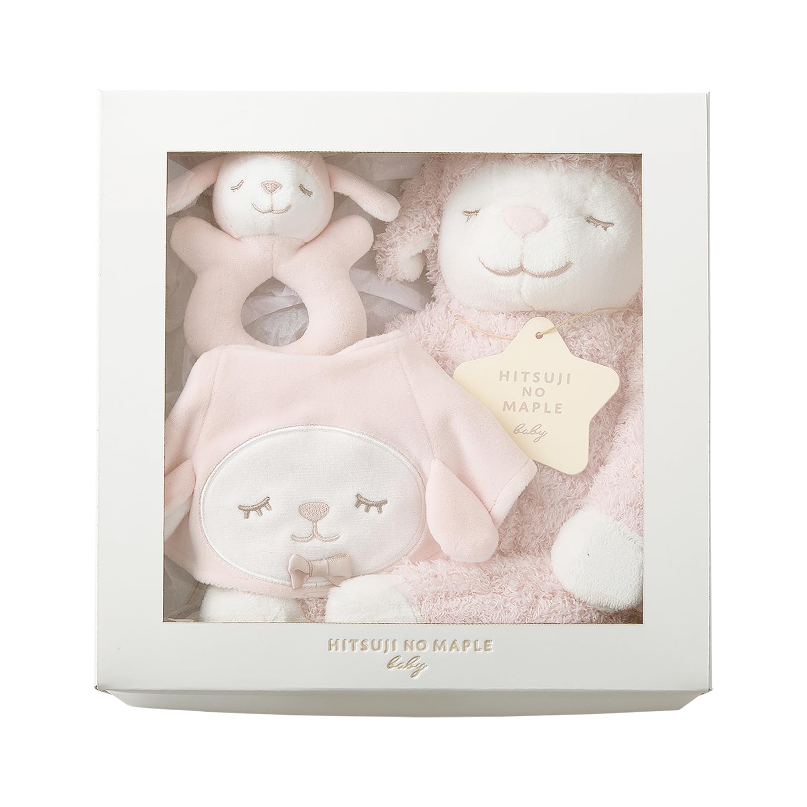 

Livheart Baby Gift Set: Maple, Sheep, and Sakura (3-Piece Gift Box Set) - Cute, Fluffy, and Perfect for Baby Showers, 28002-23