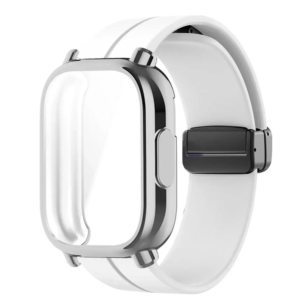 Silicone Strap +Case For Xiaomi Redmi Watch 5 Lite Magnetic Smart Watch Wrist Men Band And Case For Redmi Watch 5 Active