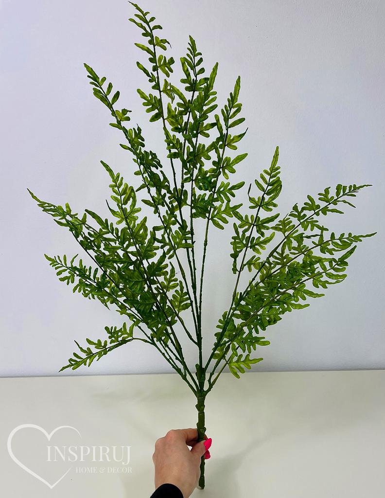 Paprotka gumowa zielona - bukiet liści paproci 73 cm