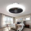 Silent Ceiling Fan Light with Integrated Remote for Bedroom or Living Room