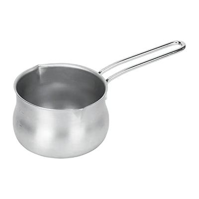 Pearl Metal Milk Pan, 14cm, Pot-Shaped, Stainless Steel, with Graduations, Made In Japan, Induction Compatible, Satina, HB-6325