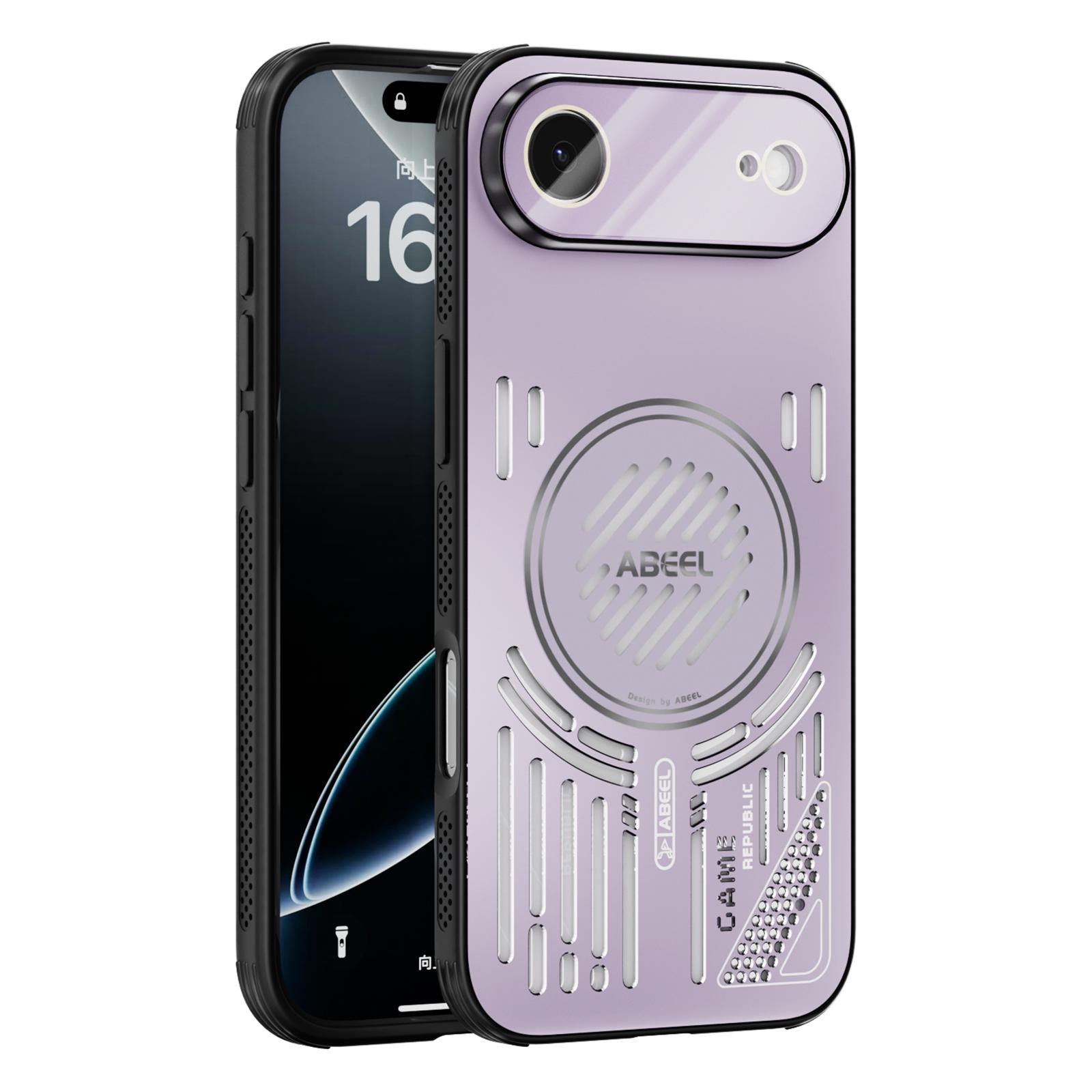 

ABEEL Магнитный чехол для iPhone Air из алюминиевого сплава + ПК + ТПУ, полый, с теплоотводом, чехол для телефона B