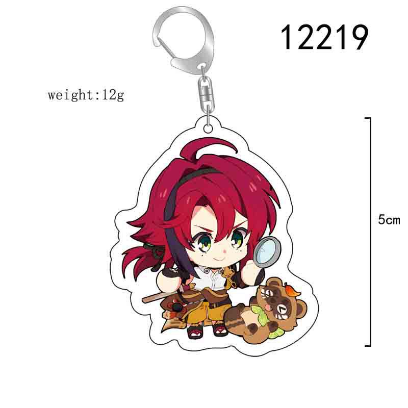 Genshin Impact 2D Keychain: Nilou, Nahida, Amber, Kaeya, Tighnari, Kazuha Pendant