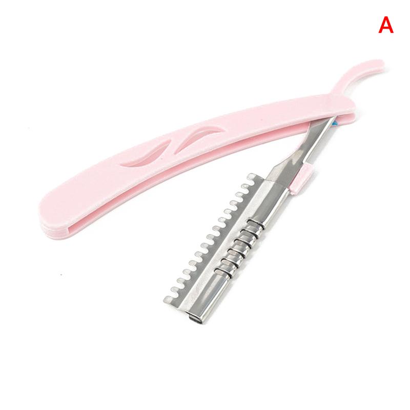 

Safe Eyebrow Trimmer Foldable Stainless Steel Razor Professional Facial Hair Remover Shaver Woman Makeup Tools