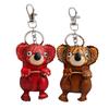Erste Schicht Rindsleder Koala Schlüsselanhänger Anhänger Niedlicher Taschenanhänger Auto Schlüssel Zubehör Kreative Kleine Puppe Geschenke