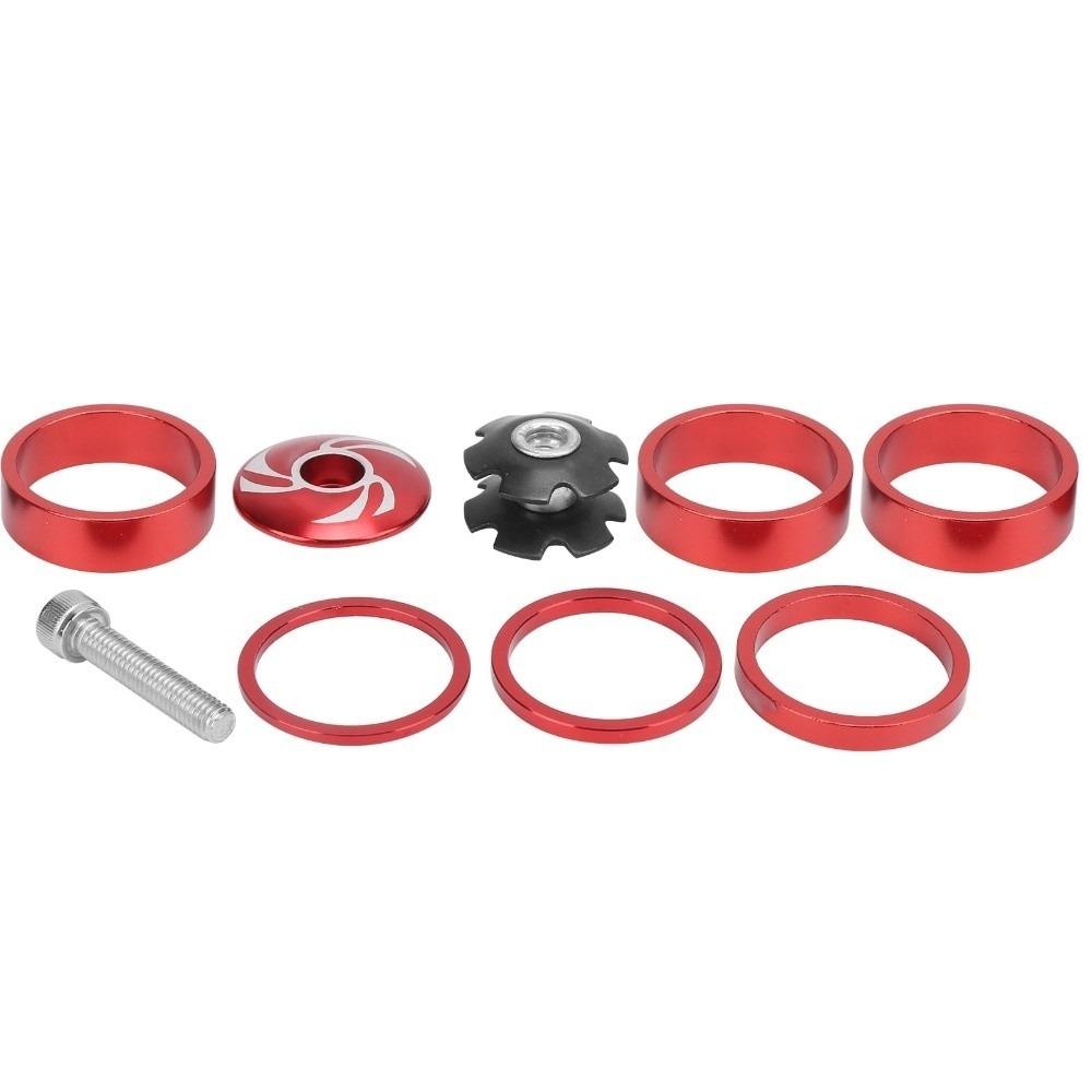 9Pcs Aluminium Alloy Bike Headset Spacer 28.6mm Easy Installation Bicycle Handlebar Stem Spacers Handlebar Stem Spacers