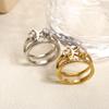 18K Gold-Plated European Diamond Ring, Korean Style Fashion Jewelry for Girls