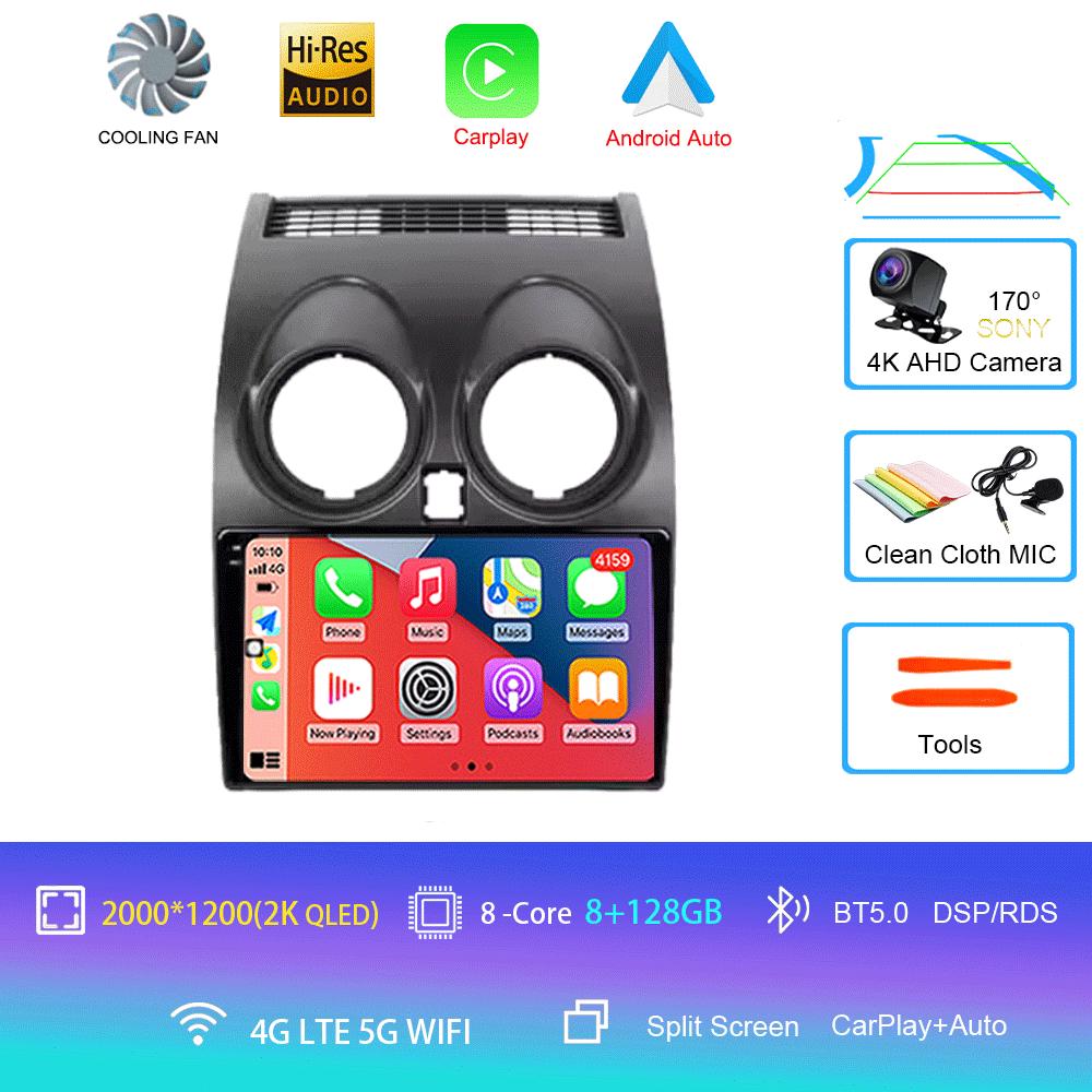 Android 14 Car Radio For Nissan Qashqai 1 J10 2005 - 2015 Multimedia Stereo Video Player Navigation GPS 4G WIFI 360 Camera 9''