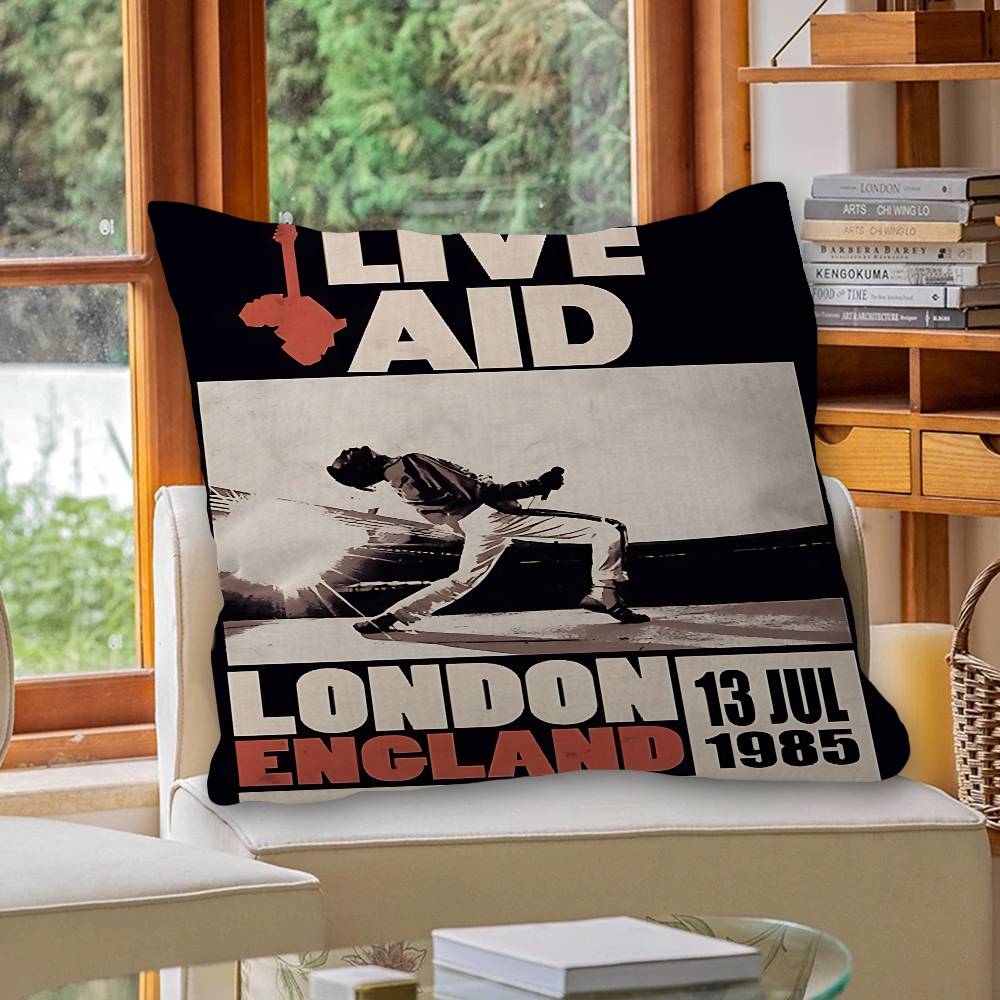 Classic Band Queen F-Freddie Mercury Personalized picture text home decorative pillows Household Gifts 45x45cm