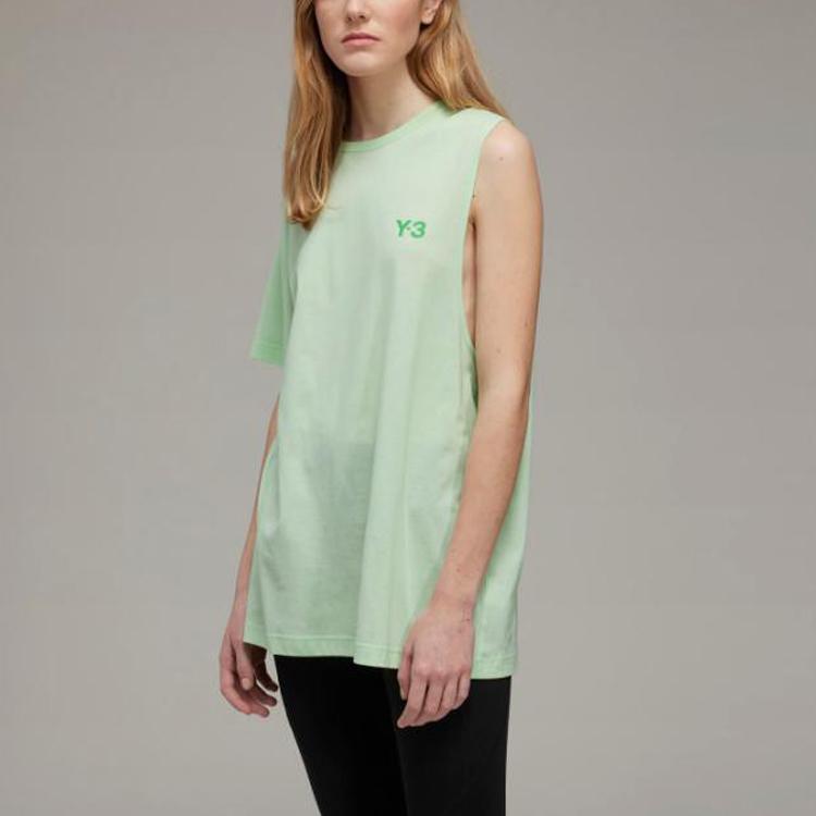 Y-3 Dry Crepe Jersey Short-Sleeve Green Women Tops HG8552
