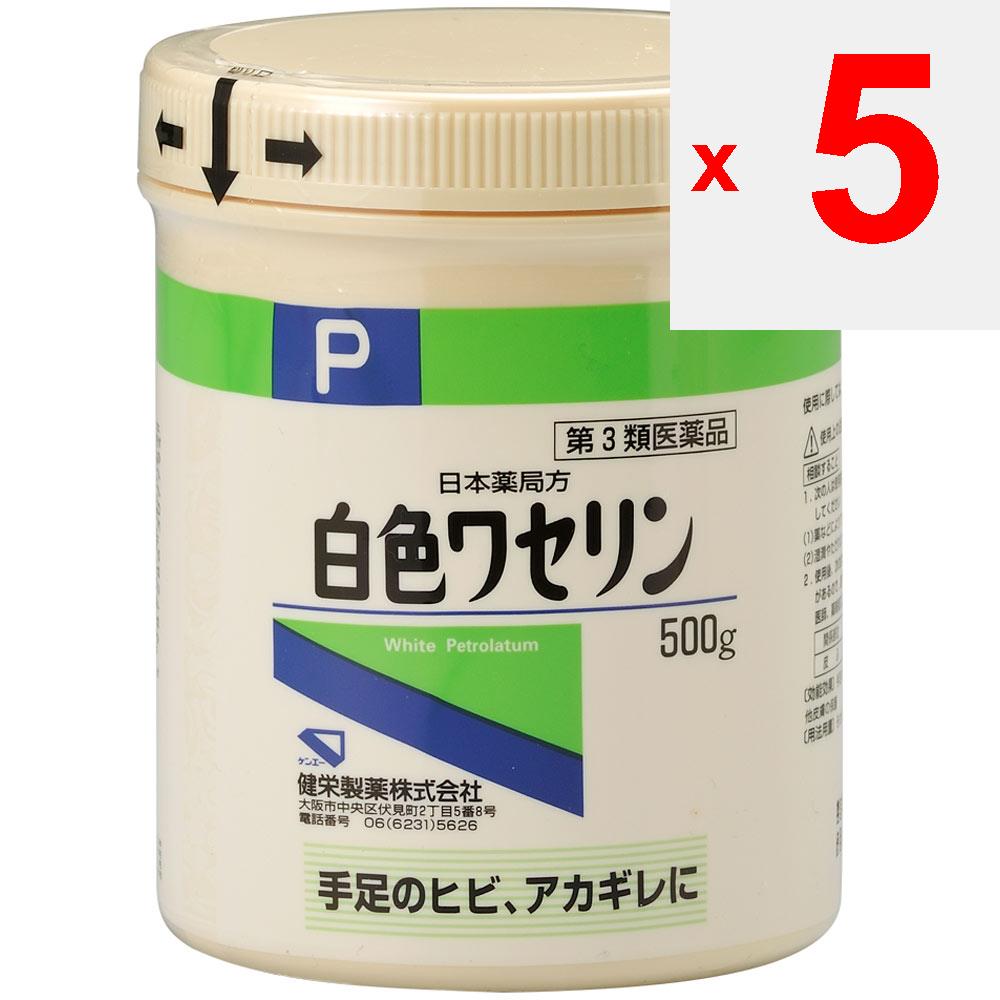 Ken-Ei Pharmaceutical Nippon Pharmacopoeia White Vaseline 500G Medical Supplies OTC Products Cracked or Chapped Limbs, Redness, Skin Rashes, Other Ski