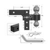 Cârlig de remorcare din aluminiu cu braț reglabil Eliberare rapidă Bilă dublă