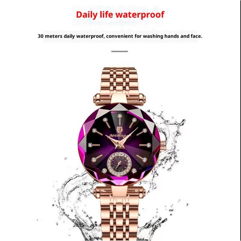 Top Brandneue Wasserdichte Damenuhr Lässig Ultradünne Quarz Leuchtende Diamantuhr