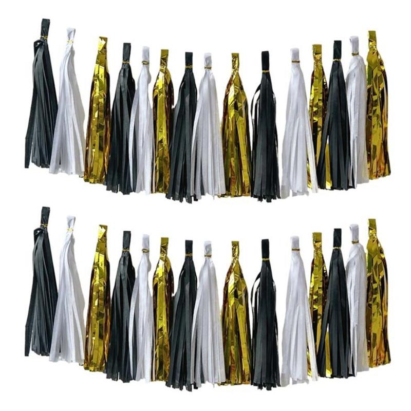 Colorful Paper Streamers Hanging Ornament for Wedding Decoration Baby Showers Birthday Holiday Party Supplies