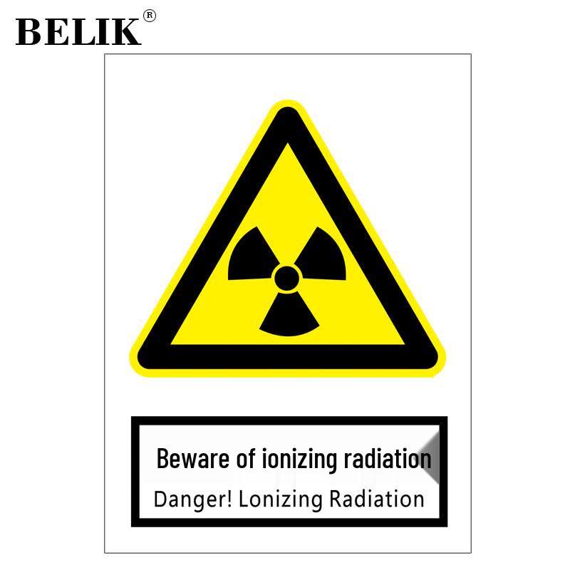 BELIK Ionizing Radiation Warning Sign 22x30 cm