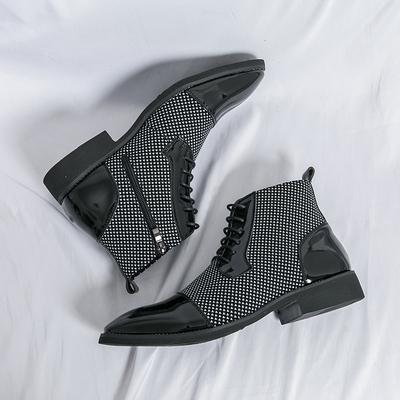 High Quality Chelsea Boots Men Trend Ankle Leather Boots For Men Britain Men's Dress Shoes Brogue Social Formal Shoes Male