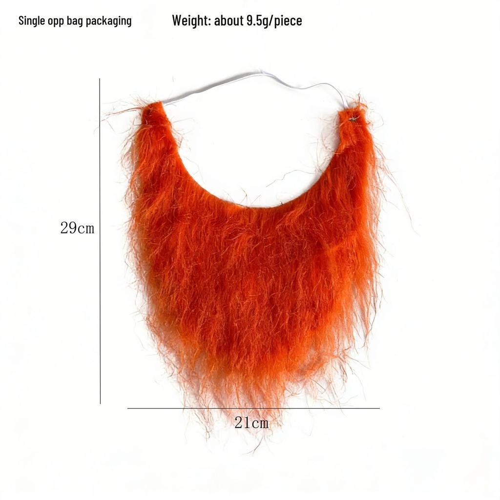 Halloween Fake Beard & Moustache Costume Set with Funny Eyebrows for Party & Cosplay