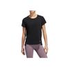 Adidas Bonus Arc Hem Loose Fit Workout Short Sleeve T-Shirt Women Tops Black GJ2757