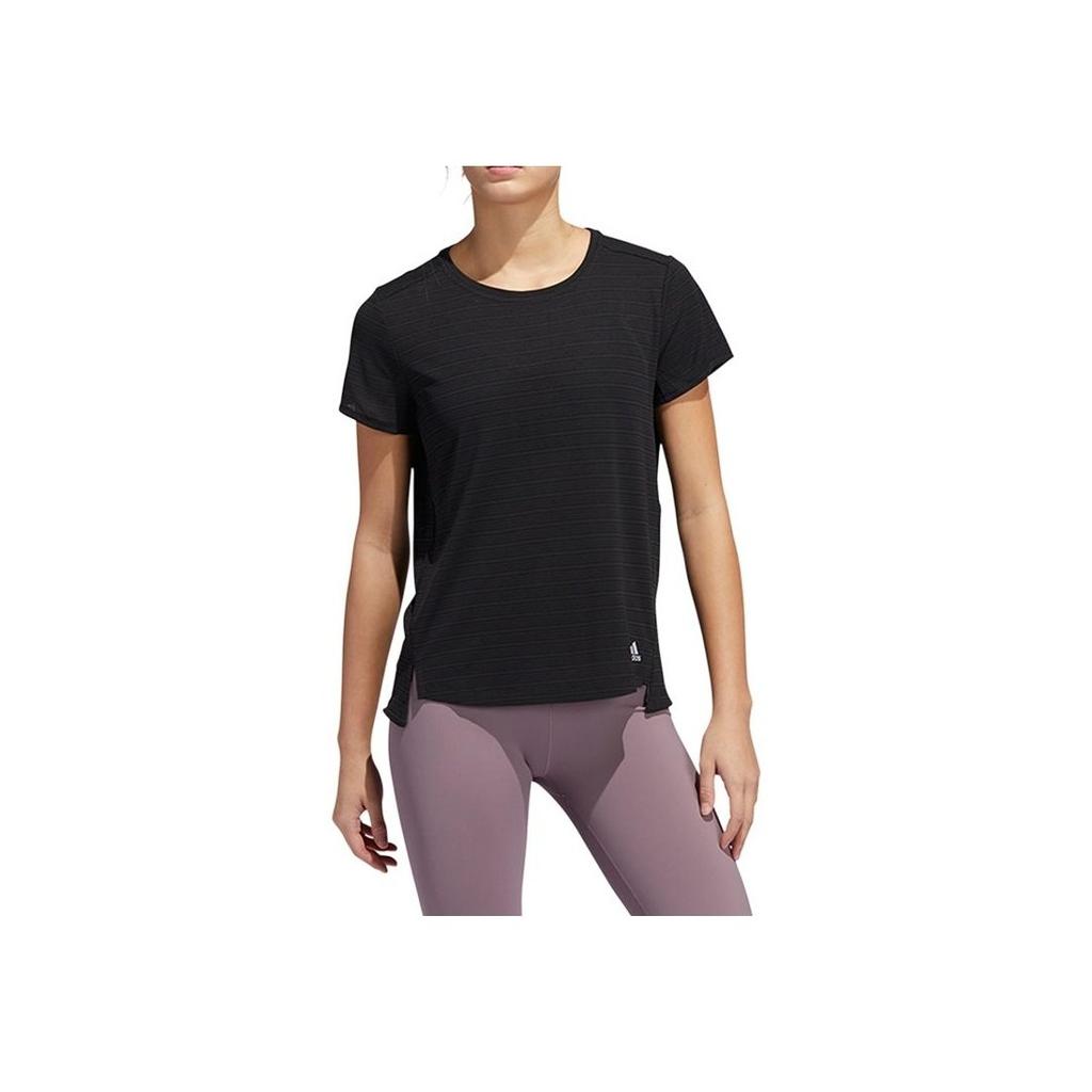 Adidas Bonus Arc Hem Loose Fit Workout Short Sleeve T-Shirt Women Tops Black GJ2757