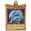 Anime Yu Gi Oh Card Blankets Blue Eyes White Dragon Cartoon Plush Novelty Soft Throw Blankets for Home Restaurant Spring Autumn