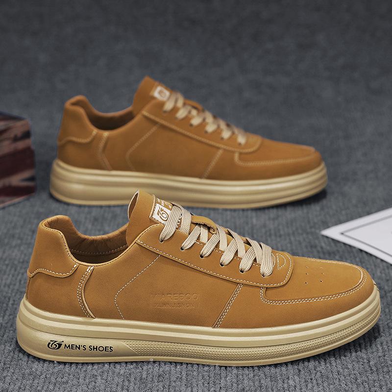 Spring New Flat Bottom Casual Shoes Men British Style Retro Low Top Board Shoes Fashion Versatile Holiday Anti Slip Sports Shoes