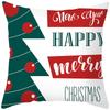 Simple Christmas Christmas Gift Christmas Tree Pattern Print Home Decoration Cushion Cover Living Room Sofa Pillowcase
