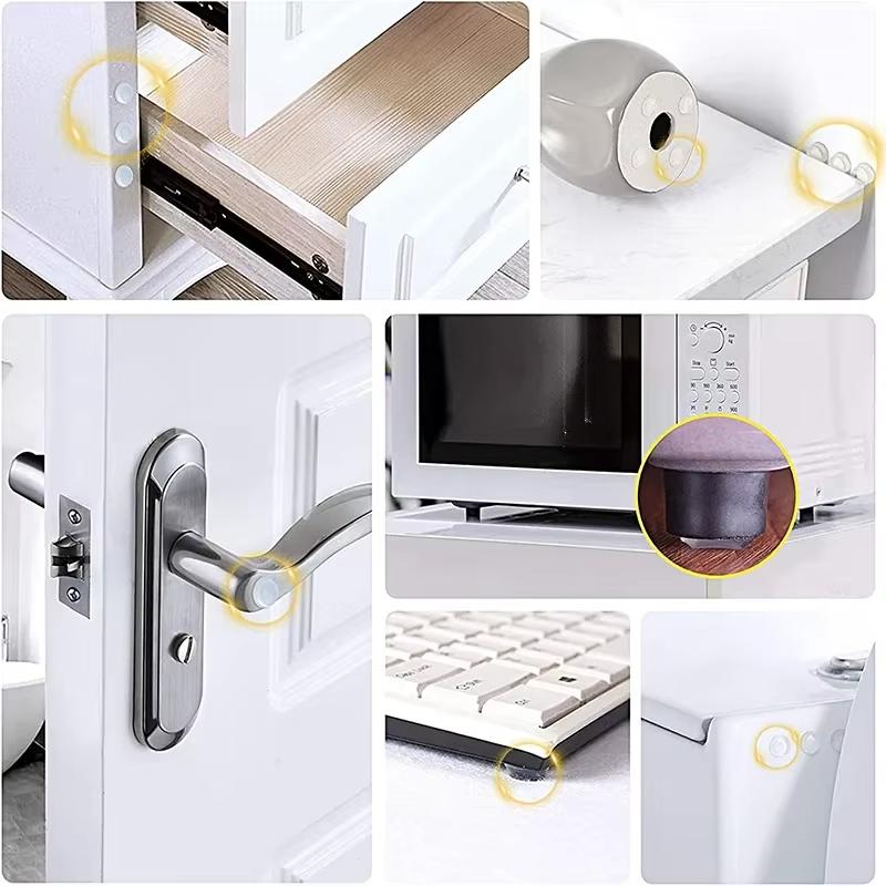 100pcs  Adhesive Rubber Feet Silicone, Slam Stopper Non Slip Furniture Pads Wall Protector for Cutting Board, Drawers,  Cabinet
