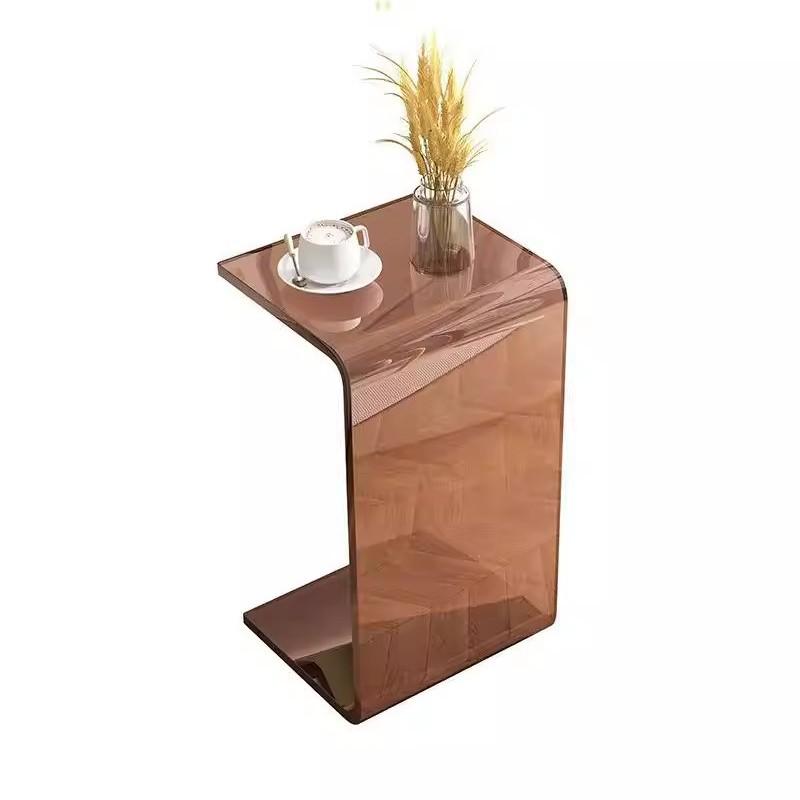 Transparent Acrylic Coffee Table - Nordic Side Table for Living Room, Bedroom, or Bay Window.