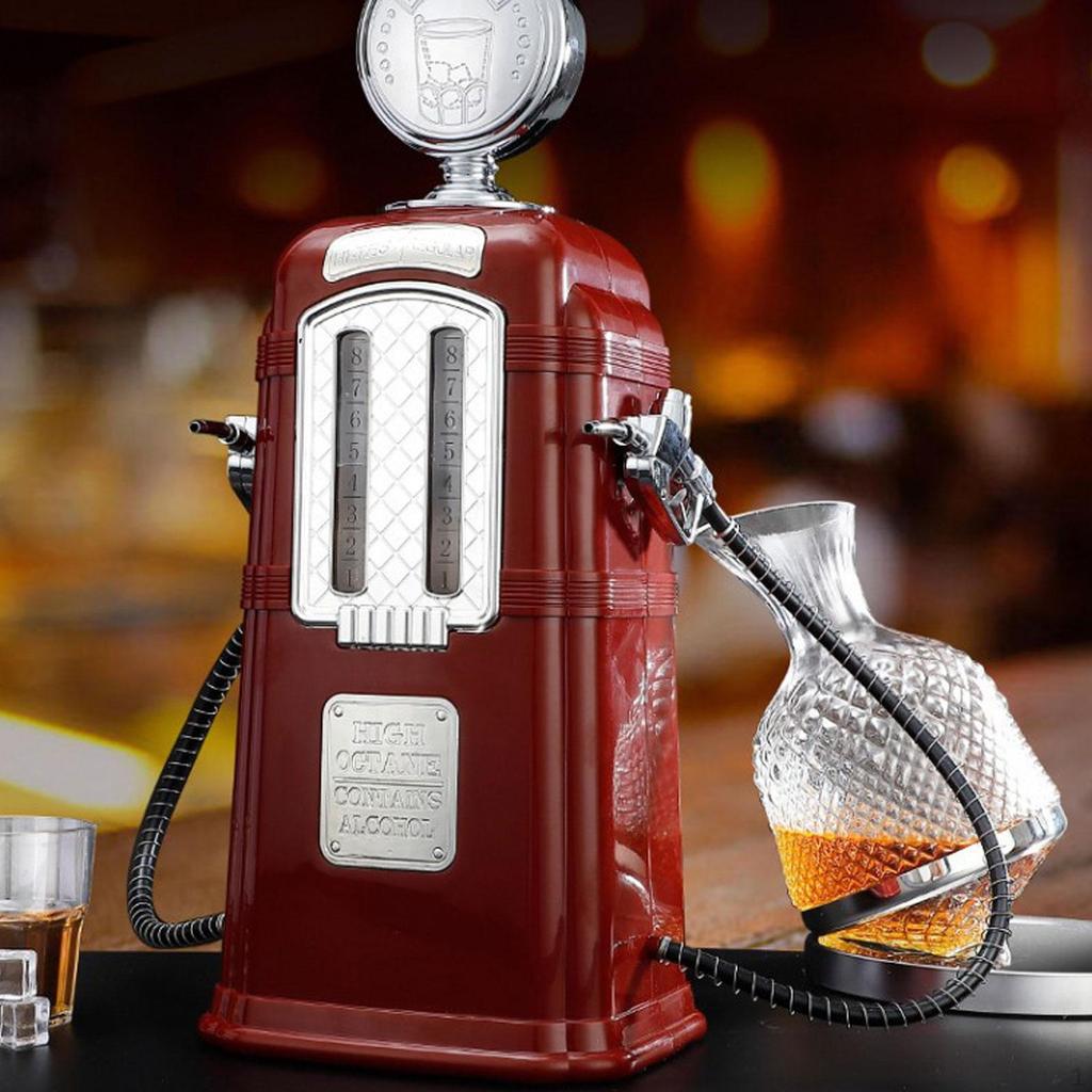 Dispenser 2000ml Retro Double Pump Beverage for Wine Juice Tea House Home