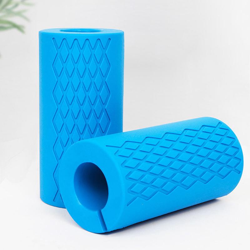 1Pc Barbell Dumbbell Grips Stress Relieve Dumbbell Handles Silicone Anti-Slip Pad Thick Bar Handles Pull Up Weightlifting Grip