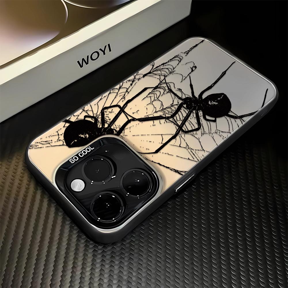Spiders Weave Webs Phone Case For IPhone 16 14 15 Plus 11 12 13 17 Pro Max Case 16E 17 Air Shockproof Hard Pattern Cover Fundas