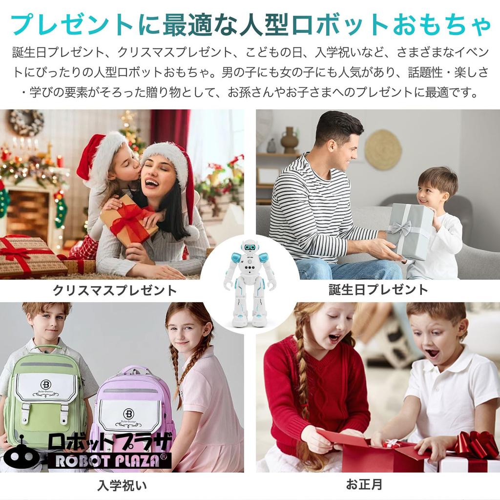 ROBOT PLAZA Robot Toy for Moving Toy for Birthday Gift for Elementary School Educational Toy Boys, Radio-Controlled Kids, Students, (Blue)