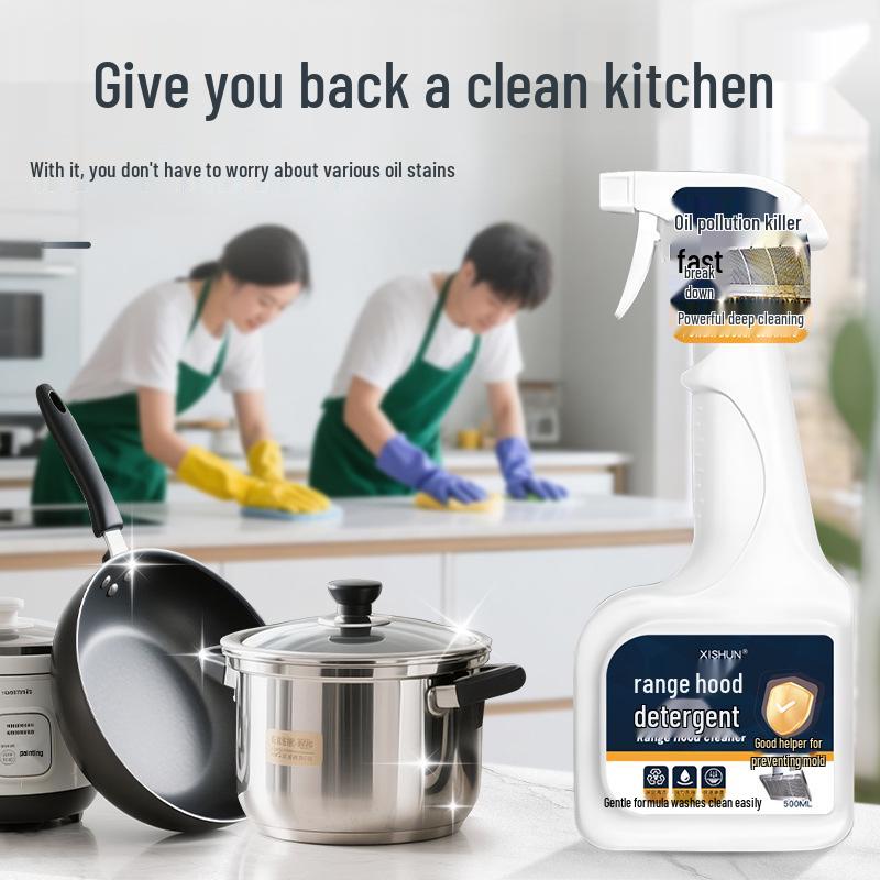 Heavy-Duty Kitchen Range Hood Oil Stain Foam Cleaner