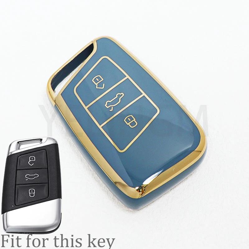 Tpu Car Remote Key Case Cover Shell Fob For Vw Volkswagen Passat B8 Tiguan Magotan Golf For Skoda Kodiaq Superb A7 Accessories