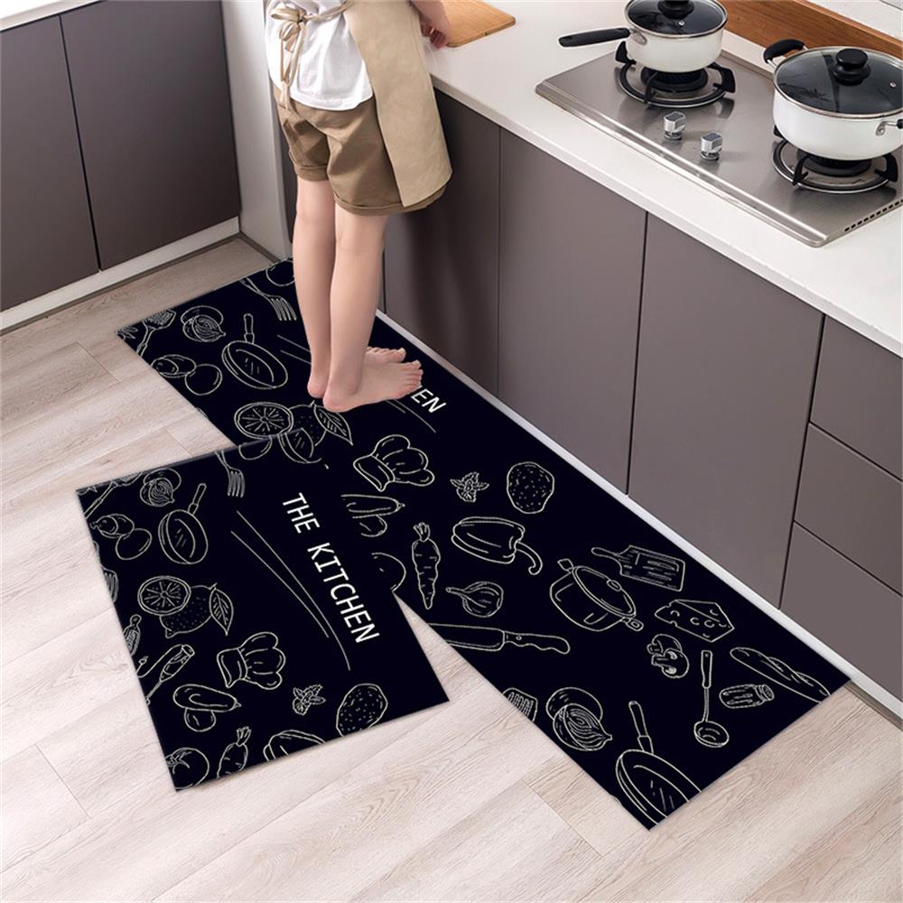 Küchenbodenmatte Fußmatte Badezimmer Wohnzimmer Eingang Bodenmatte Heimdekor Teppich Rutschfest Maschinenwaschbar Bereichsteppiche