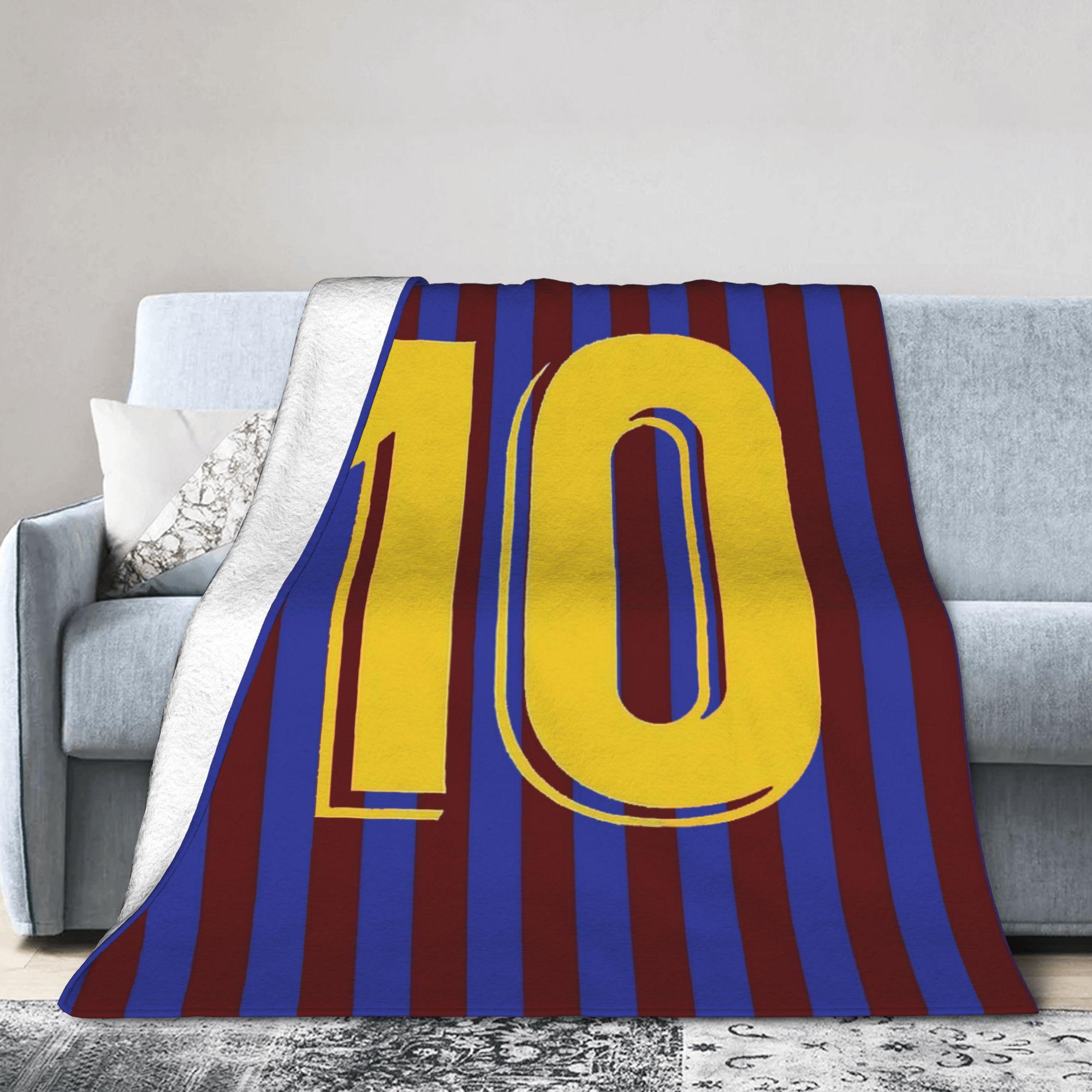 

Argentina Number 10 Football Soccer Blanket Flannel Decoration Messied Portable Warm Throw Blanket for Home Couch Bedding Throws 30x40in