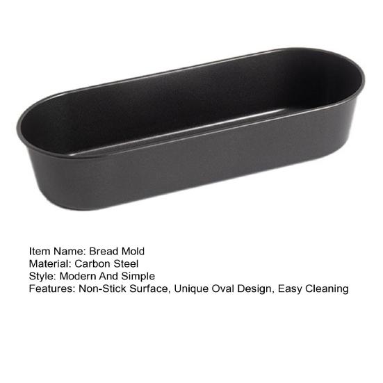 Forma na dlouhý toastový chléb z uhlíkové oceli, forma na polotovary pro hotdogové bulky, nepřilnavá, domácí pekařské náčiní na dorty a pečivo