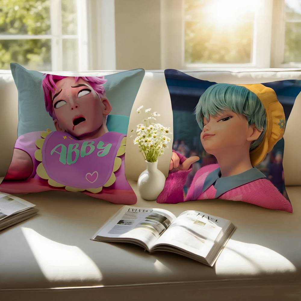 Movie S-Sajas B-Boys Pillow Case Anti-Dustmite Pillowcase Invisible Zipper Silky Short Plush Sofa Cushion Cover