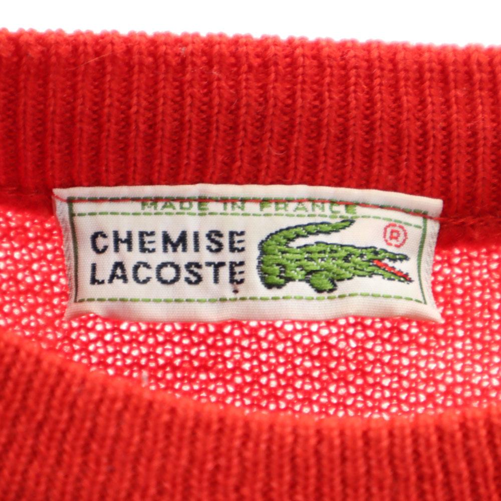 CHEMISE LACOSTE 80s 70s French Wool Blend Frelaco Vintage Long Sleeve Sweater Men's Used