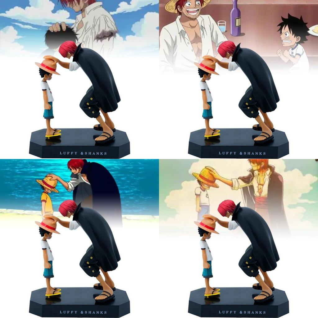 Vibrant Luffy And Shanks Pvc Model For Home Decor And Anime Collector Displays