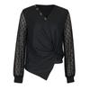 Autumn 2025 Women's European & American Fashion: Black Long-Sleeve Knit Top