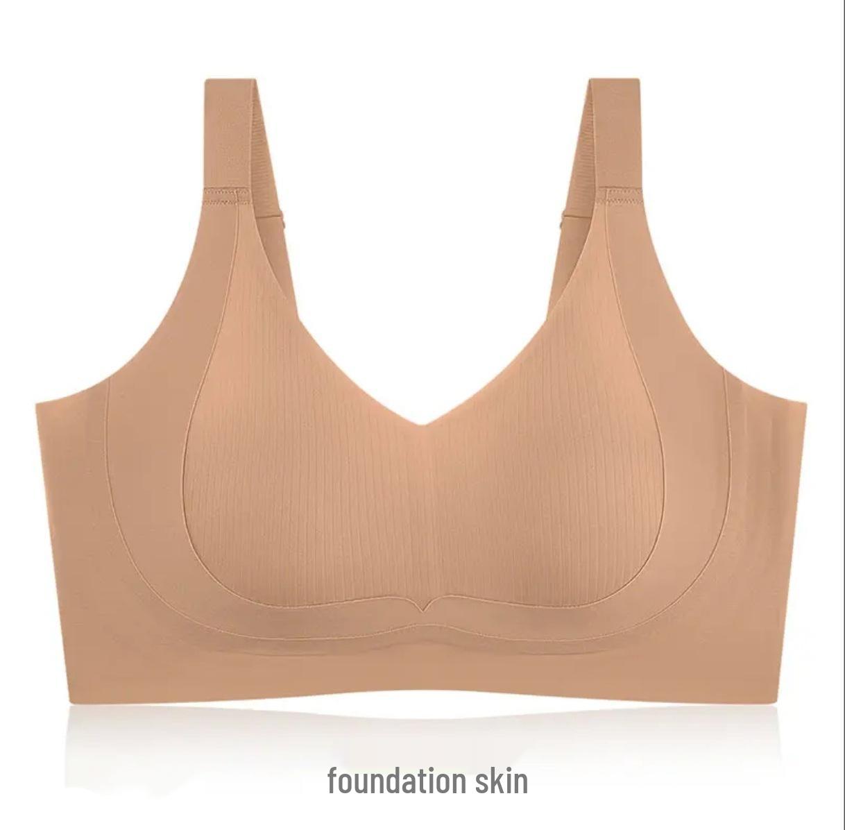 

Xiangmi Seamless Full-Coverage Bra for Women: Large Size, Anti-Sagging, Side Support, Breathable, Thin, Lift, Comfortable. L 80BCD/75E (100-125 lbs recommended)