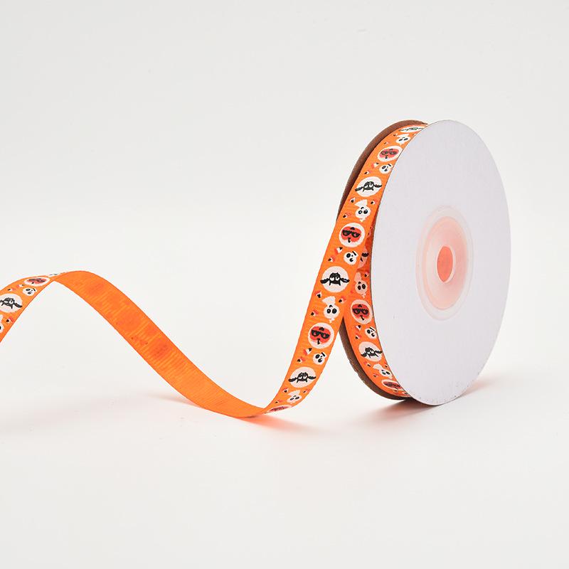 Halloween Ribbon 1cm - Festival Decoration, DIY Hair & Gift Box Accessories