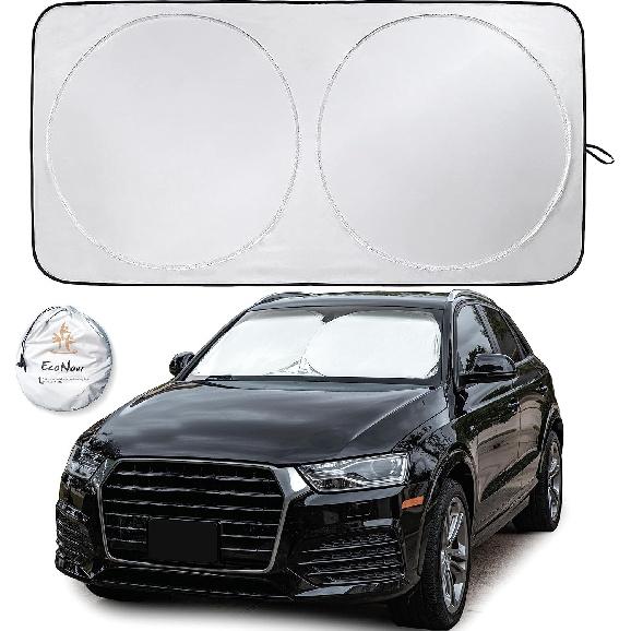Car Windshield Sun Shade | 2025 Upgraded Innovative No-Light-Pass Technology for