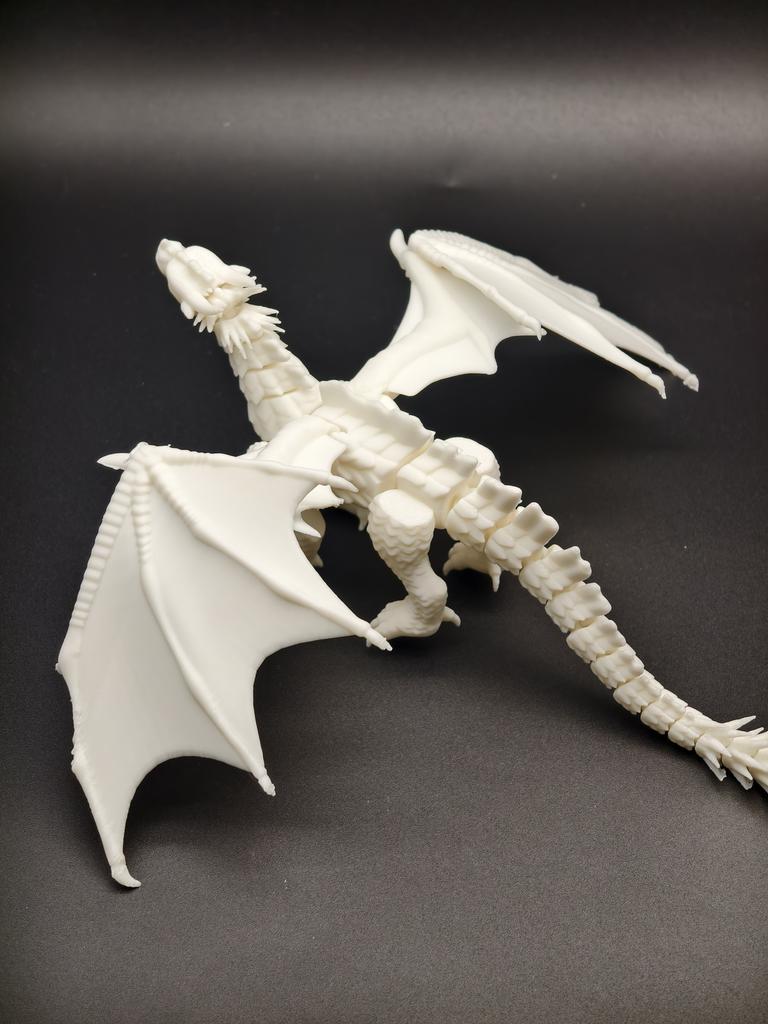 3D Printed Dragon Joint Movable Model Ornament - Colorable Boys' Toy Figurine For Children'S Gift