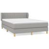 Maison Exclusive - Sommier à lattes de lit avec matelas Gris clair 140x200cm Tissu