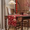 Red Table Flag Jacquard Auspicious Chinese New Year Dining Table Fabric New Year Coffee Table Bed Flag