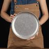 Vintage Korean Style Round Stainless Steel Plates Multi-Purpose Serving Trays Bone Dishes for Dessert Cake Coffee Tableware