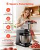 Stand Mixer, 7.8 L Electric Kitchen Mixer, 1500W Dough-Mixer, 6+P Speeds Tilt-head Food-Mixer with 1.5 L Blender Cup, Stainless Steel Bowl, Dough