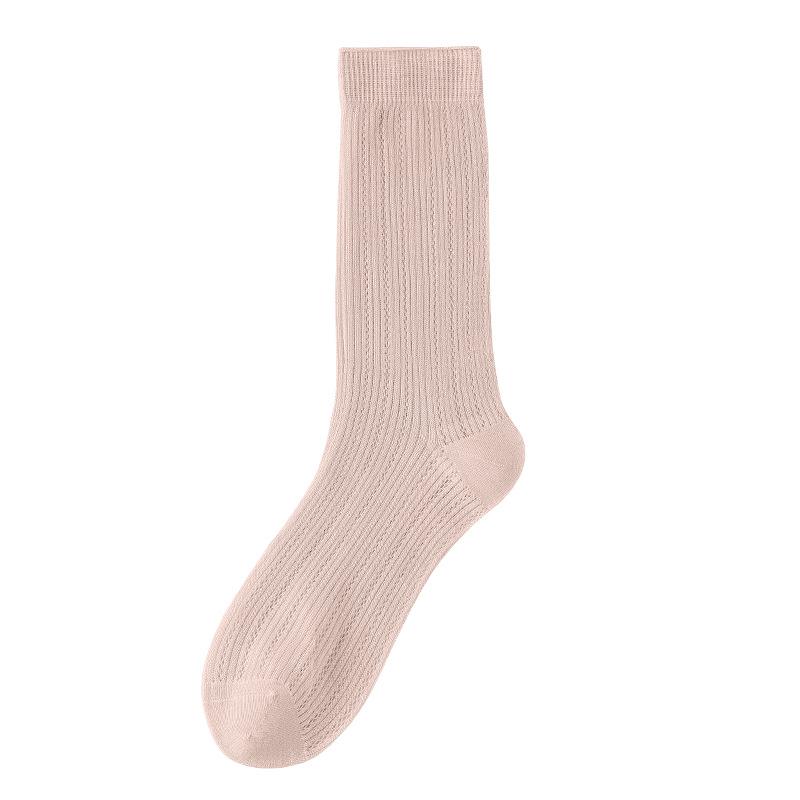 Women's Mulberry Silk Mid-Calf Mesh Socks - Antibacterial, Lightweight, Seamless, Slouchy, Ballet Style